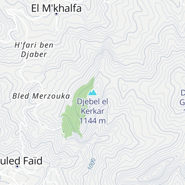 Map of Djebel el Kerkar