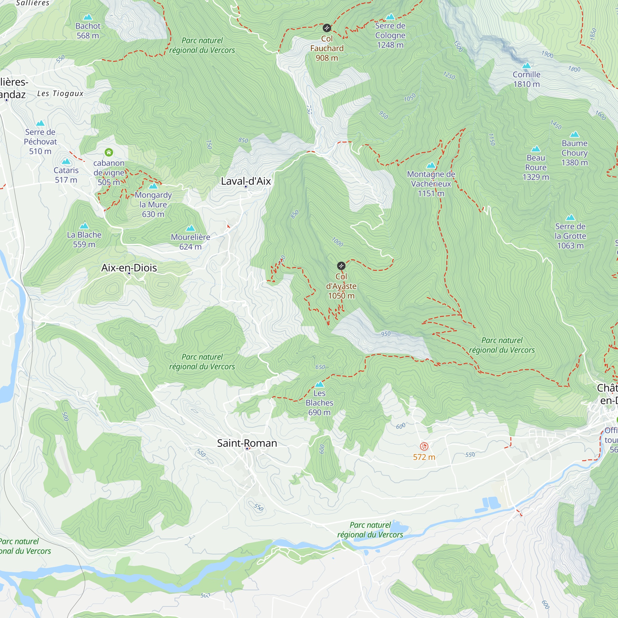 Cabane de Combemare map