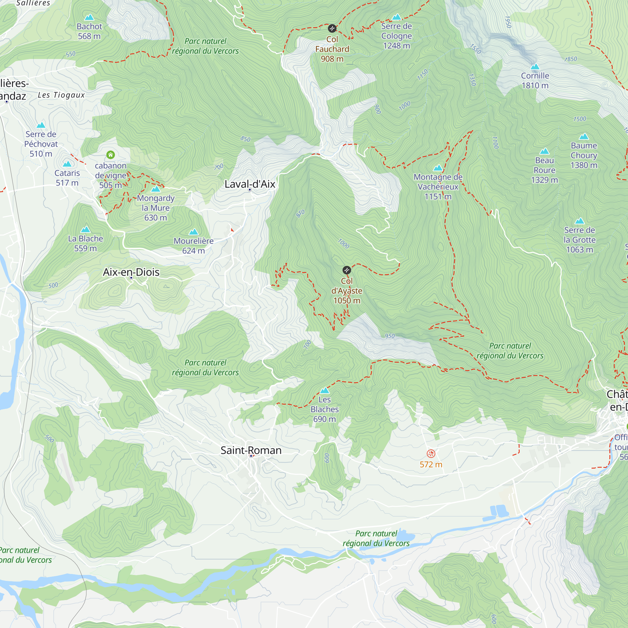 Cabane de Combemare map