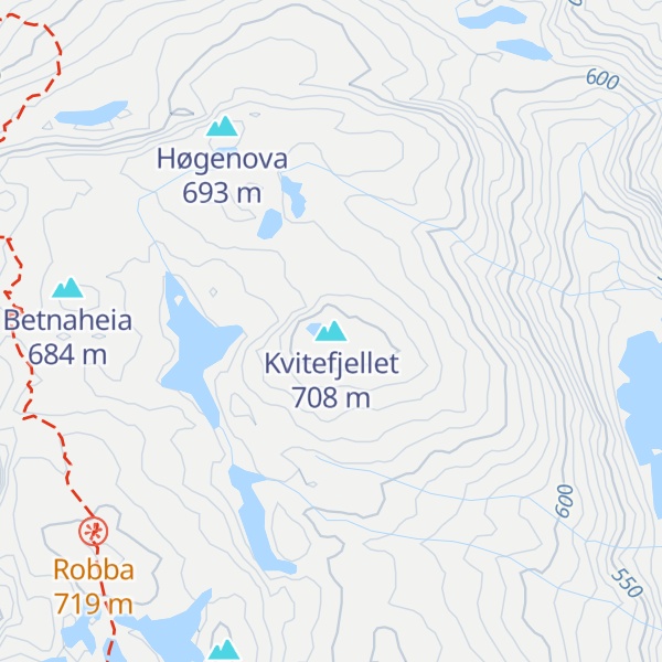 Map of Kvitefjellet