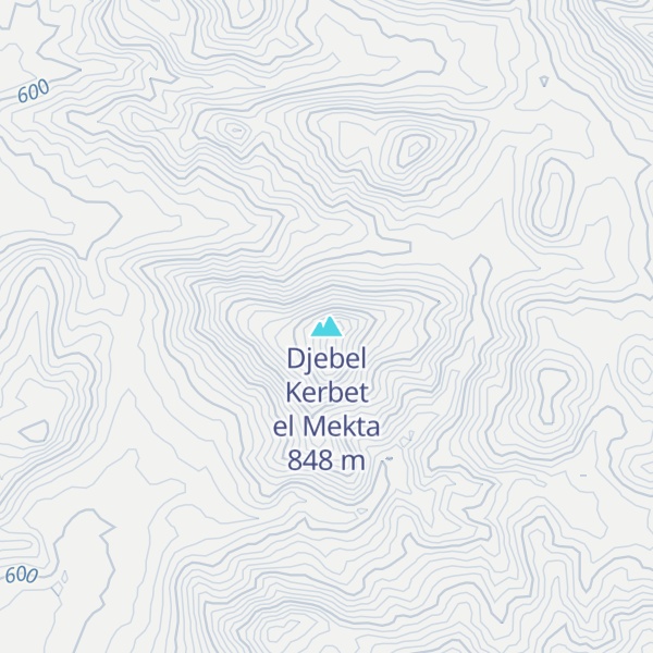 Map of Djebel Kerbet el Mekta