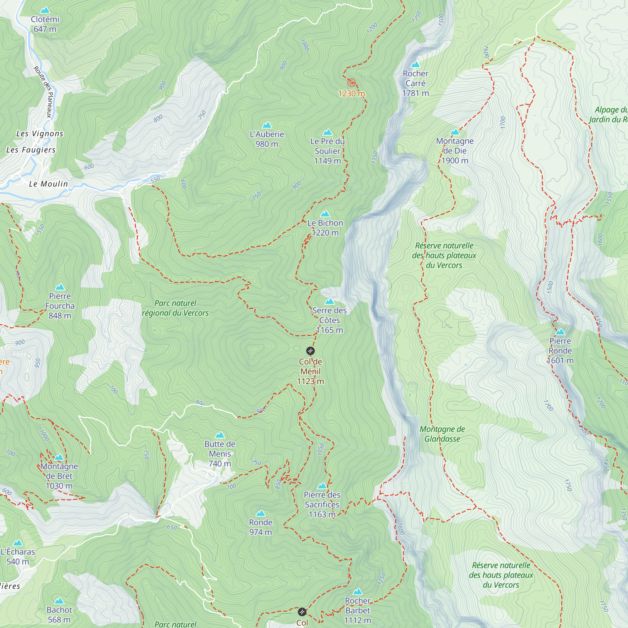 Cabane de Ménil map