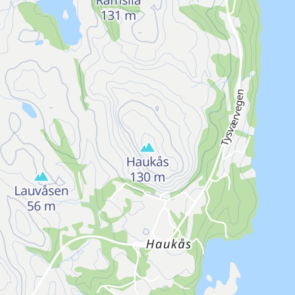 Map of Haukås