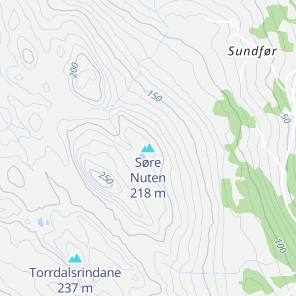 Map of Søre Nuten