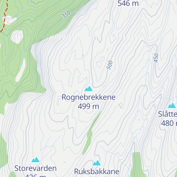 Map of Rognebrekkene