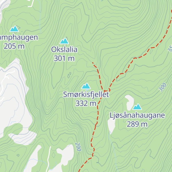Map of Smørkisfjellet