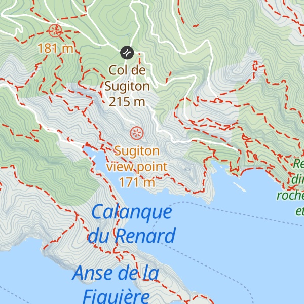 Map of Aiguille de Sugiton