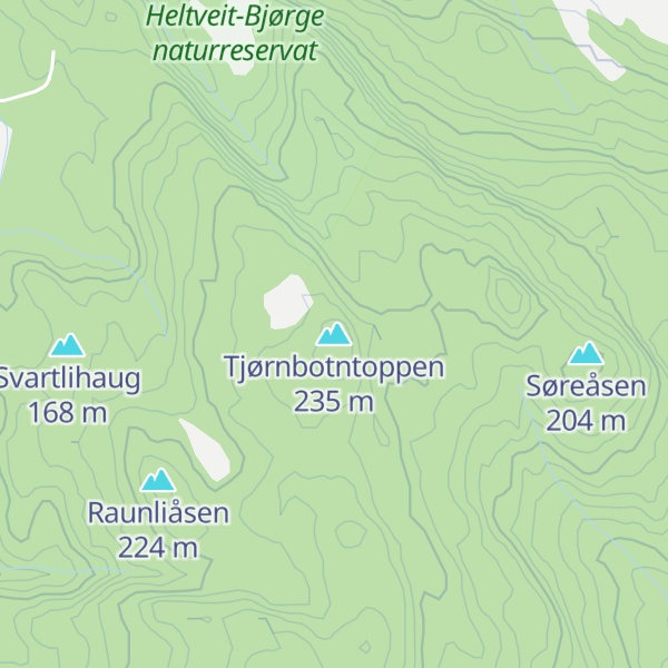 Map of Tjørnbotntoppen