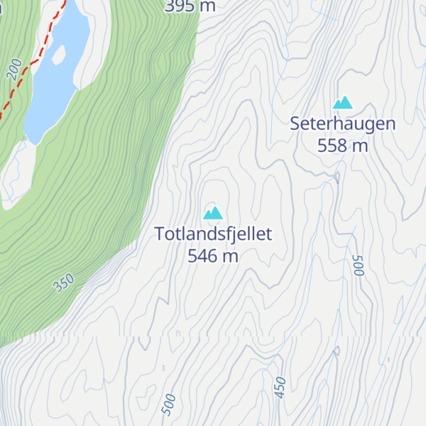 Map of Totlandsfjellet