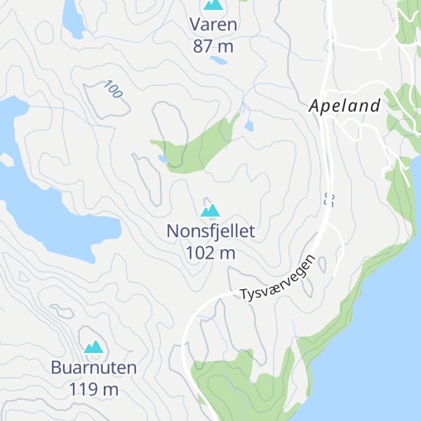 Map of Nonsfjellet