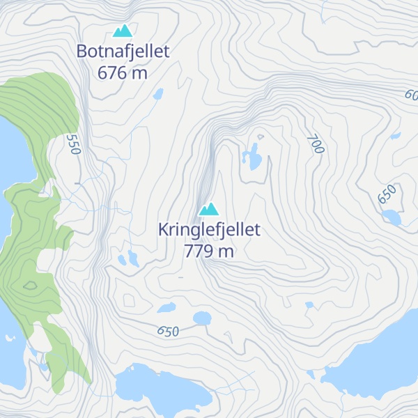 Map of Kringlefjellet