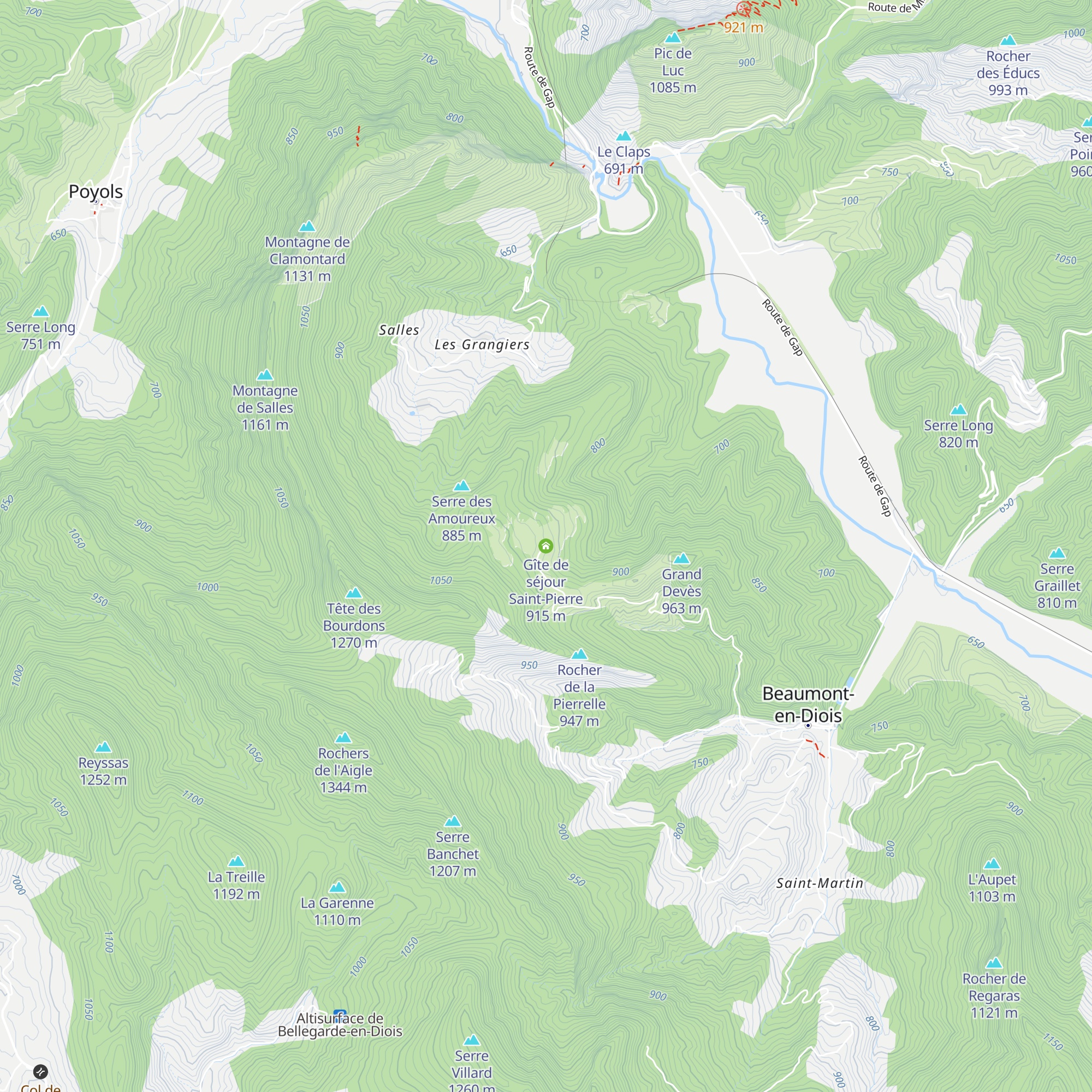 Gîte de séjour Saint-Pierre map