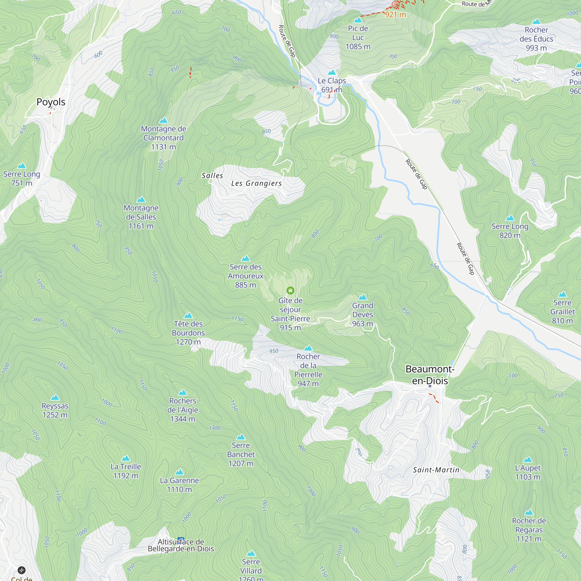 Gîte de séjour Saint-Pierre map