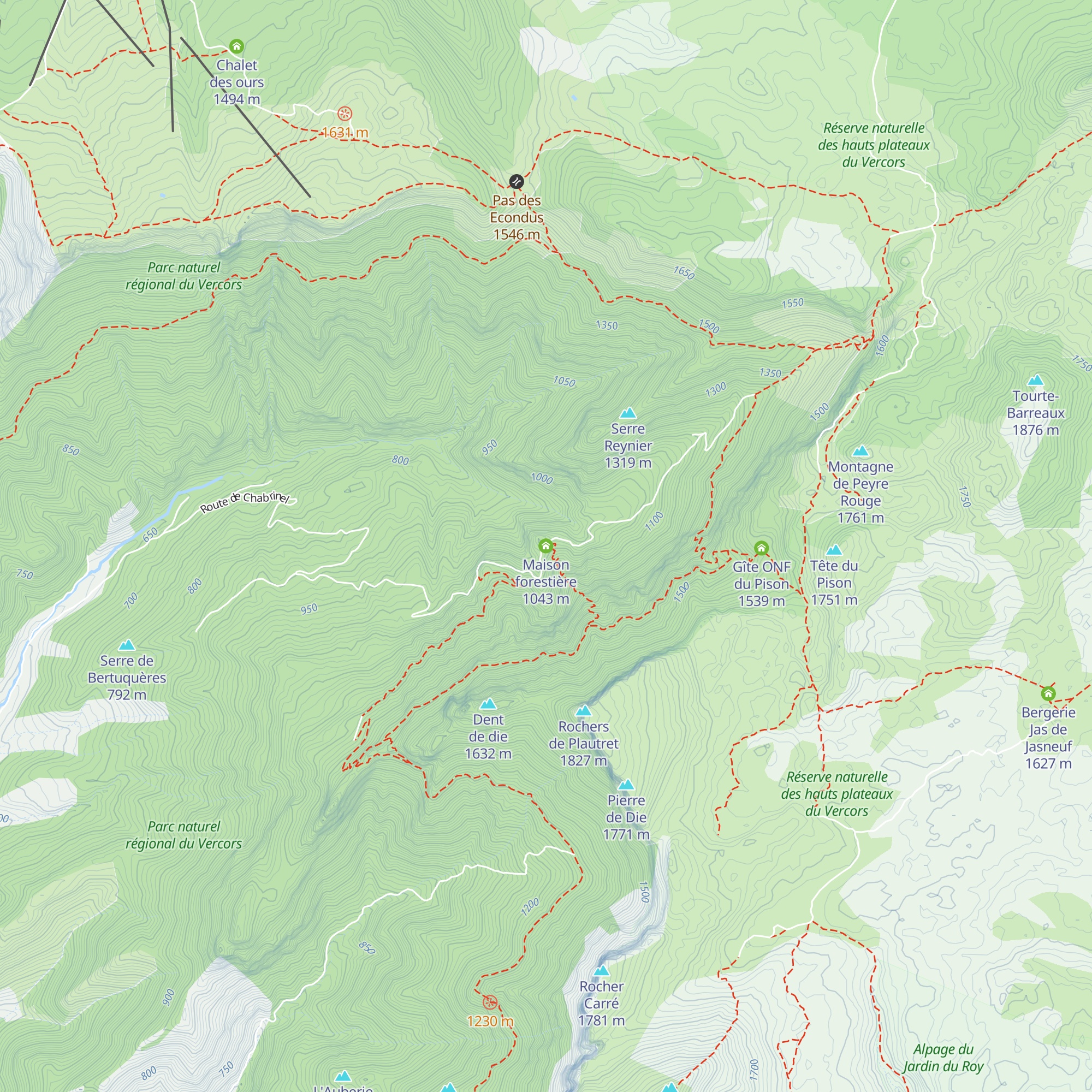 Maison forestière map