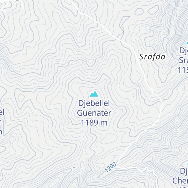Map of Djebel el Guenater