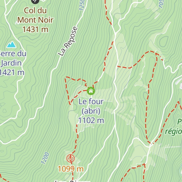 Map of Le four (abri)