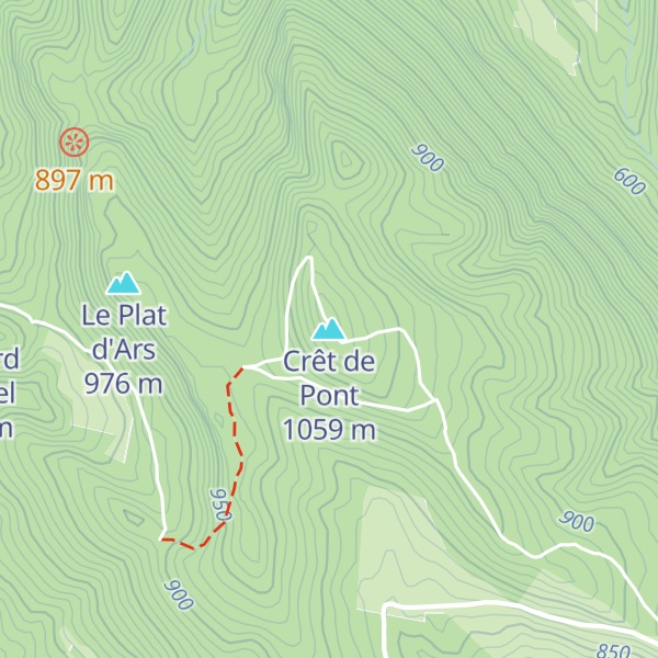 Map of Crêt de Pont