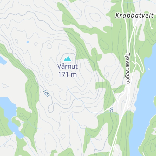 Map of Kråkefjellet