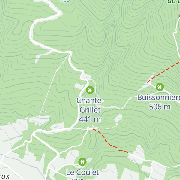 Map of Chante-Grillet