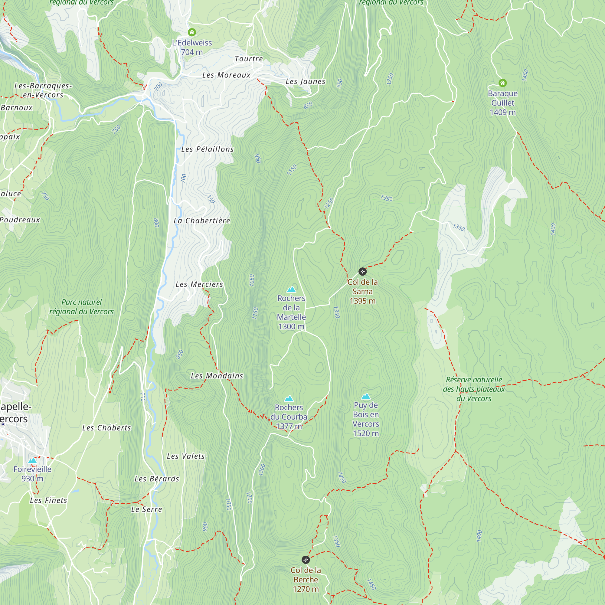 Baraque forestière de la Sarna map