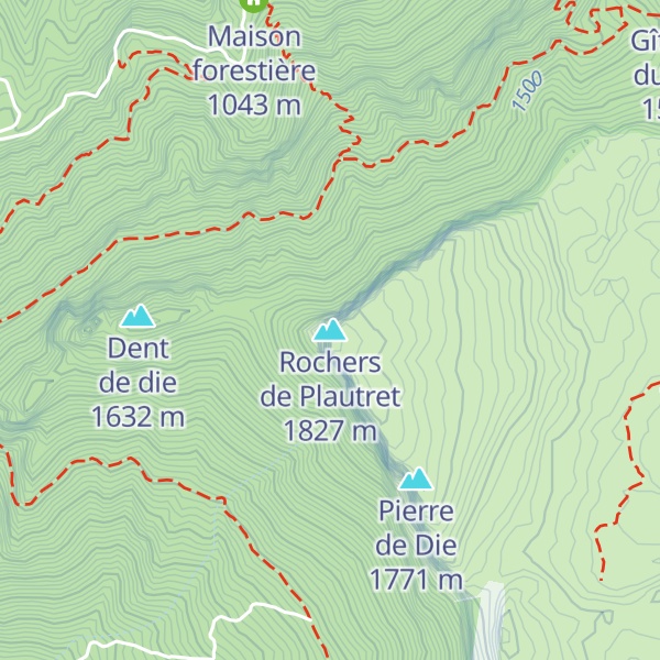 Map of Rochers de Plautret
