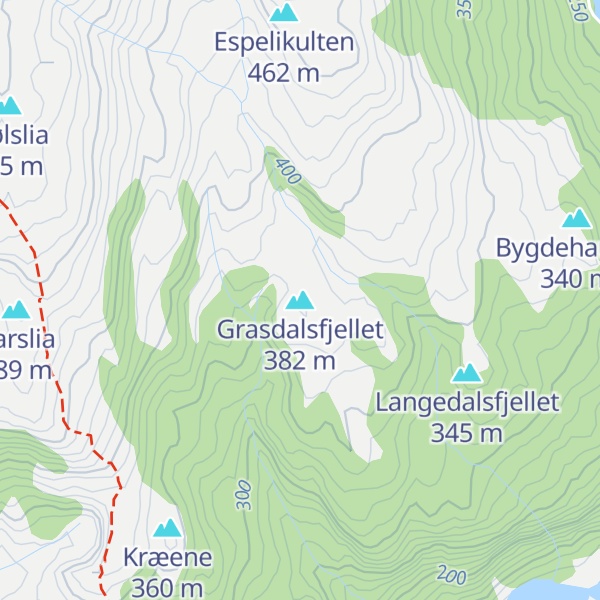Map of Grasdalsfjellet