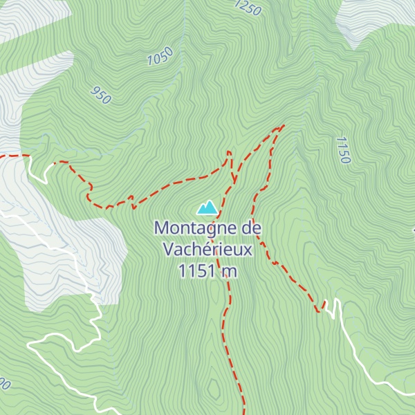 Map of Montagne de Vachérieux