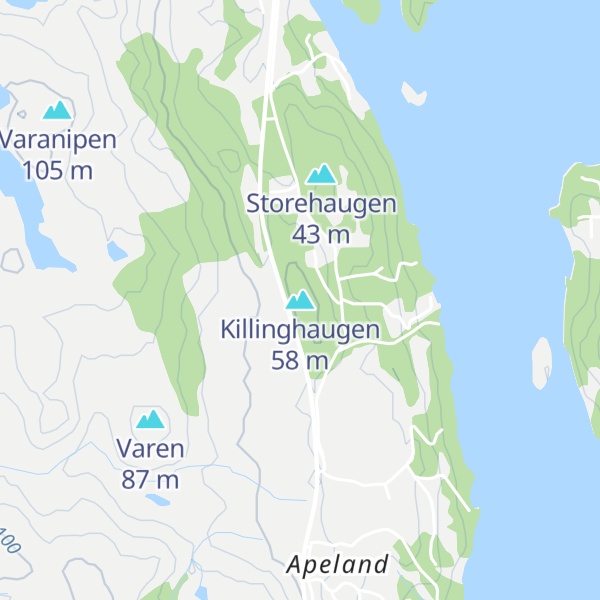 Map of Killinghaugen