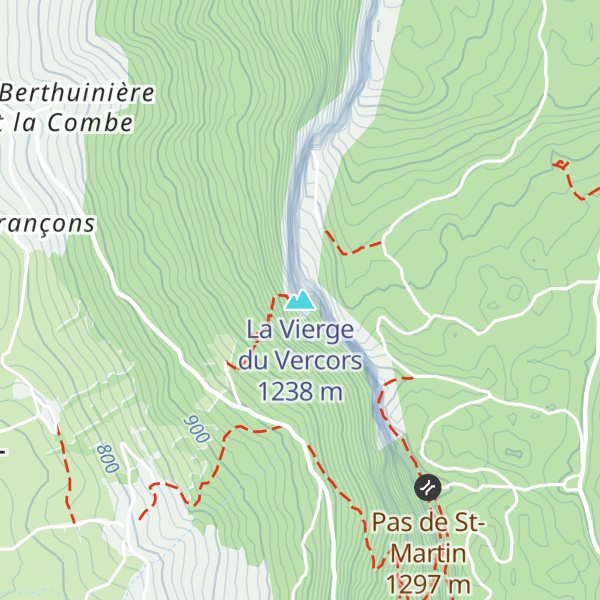 Map of La Vierge du Vercors