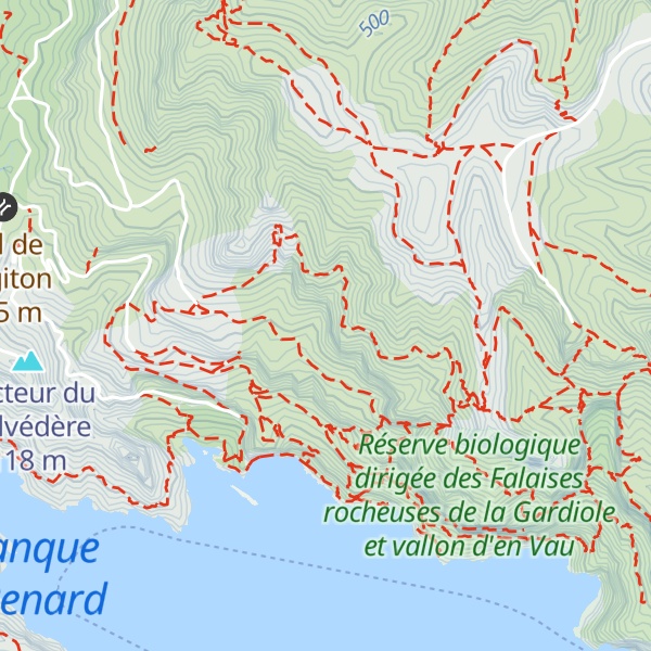 Map of L'Oasis - secteur du haut