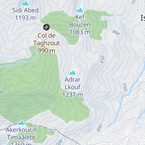 Map of Adrar Lkouf