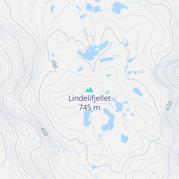 Map of Lindelifjellet