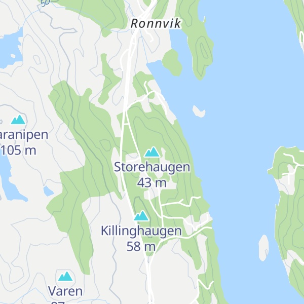 Map of Storehaugen