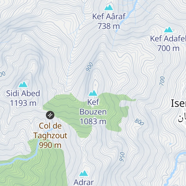Map of Kef Bouzen