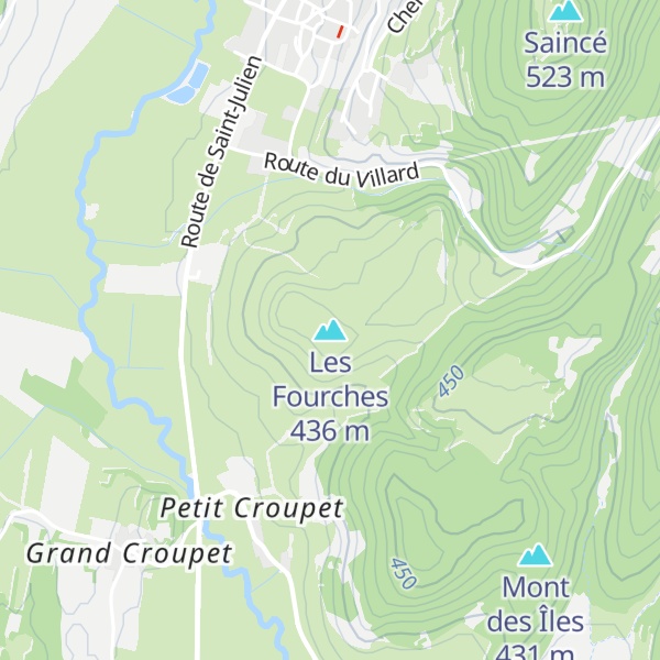 Map of Les Fourches