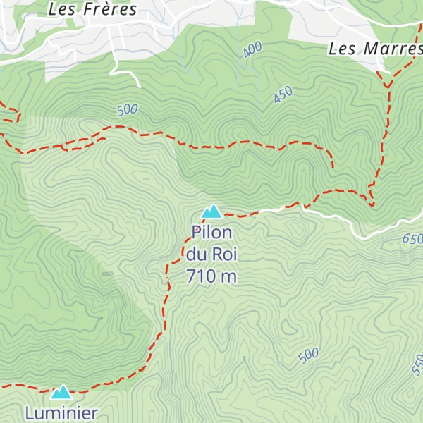 Map of Pilon du Roi