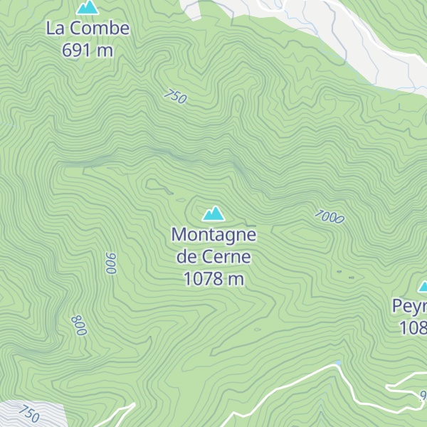Map of Montagne de Cerne
