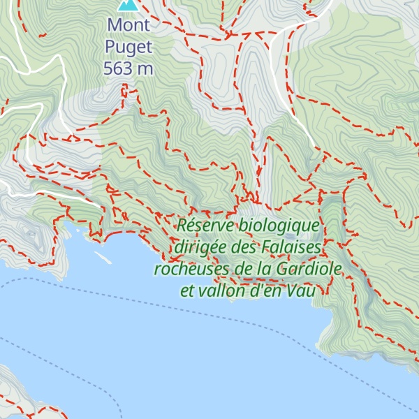 Map of La Cathédrale - face sud