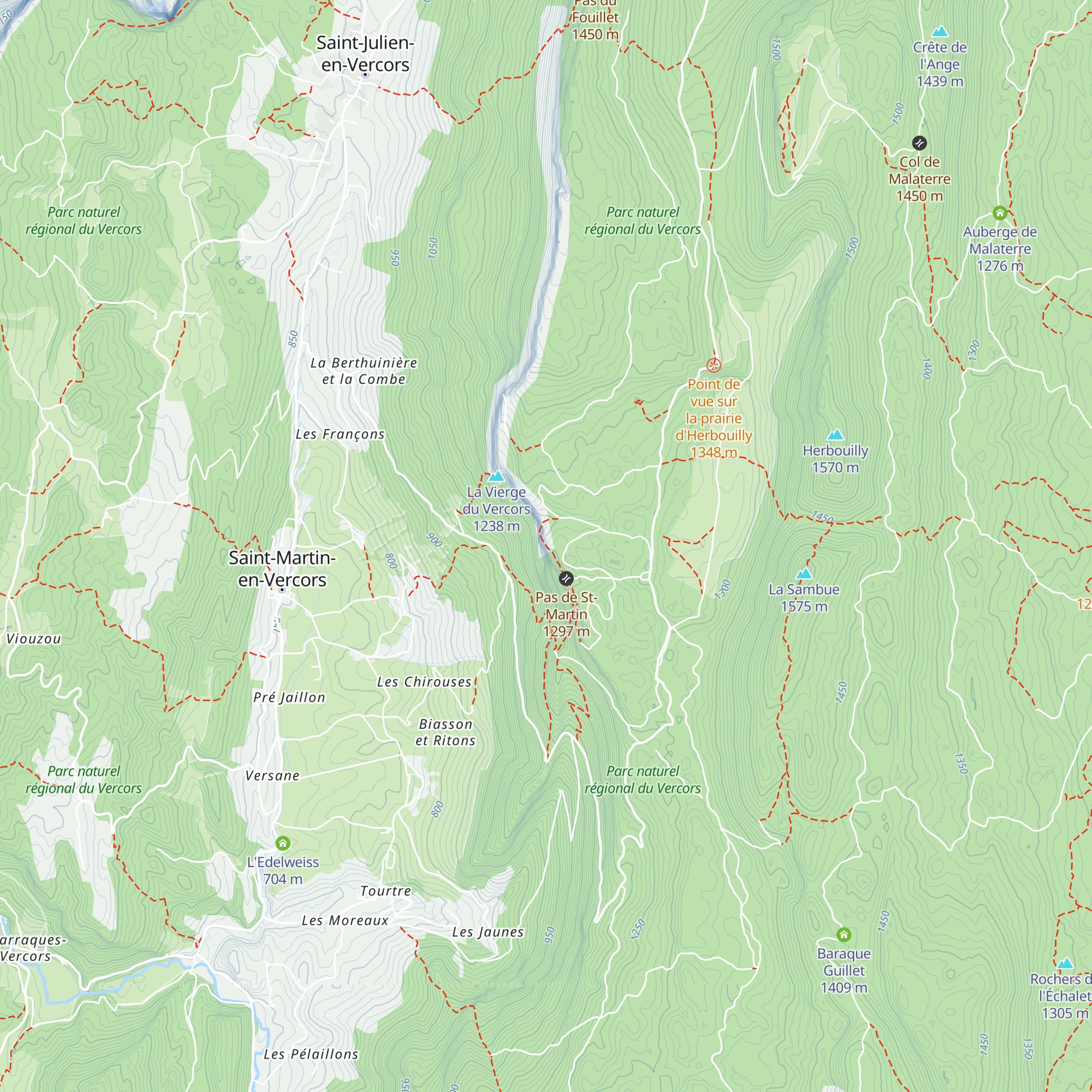 Cabane du Chemin de la Pia map