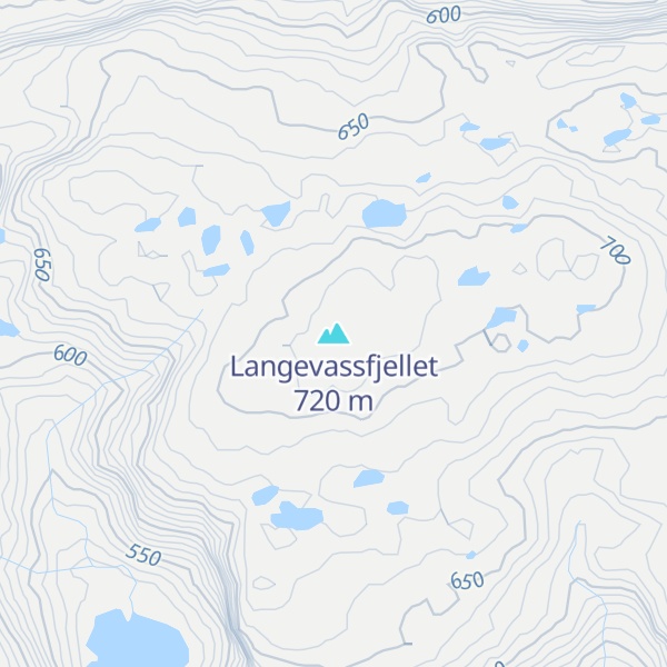 Map of Langevassfjellet