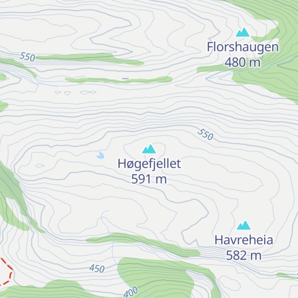 Map of Høgefjellet