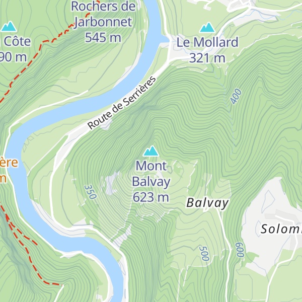 Map of Mont Balvay