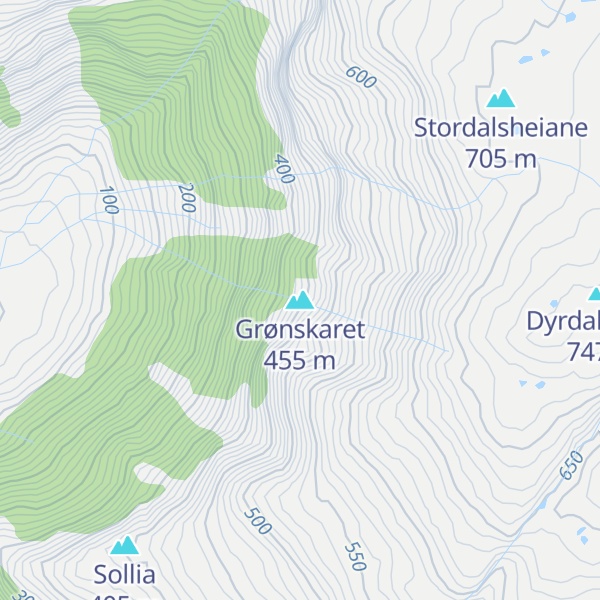 Map of Grønskaret