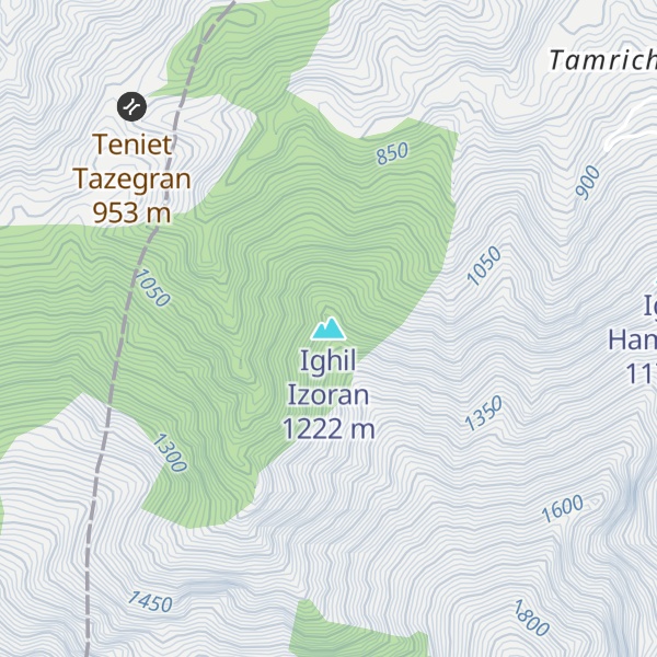 Map of Ighil Izoran
