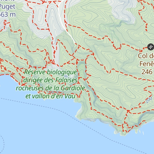 Map of La Candelle - face est