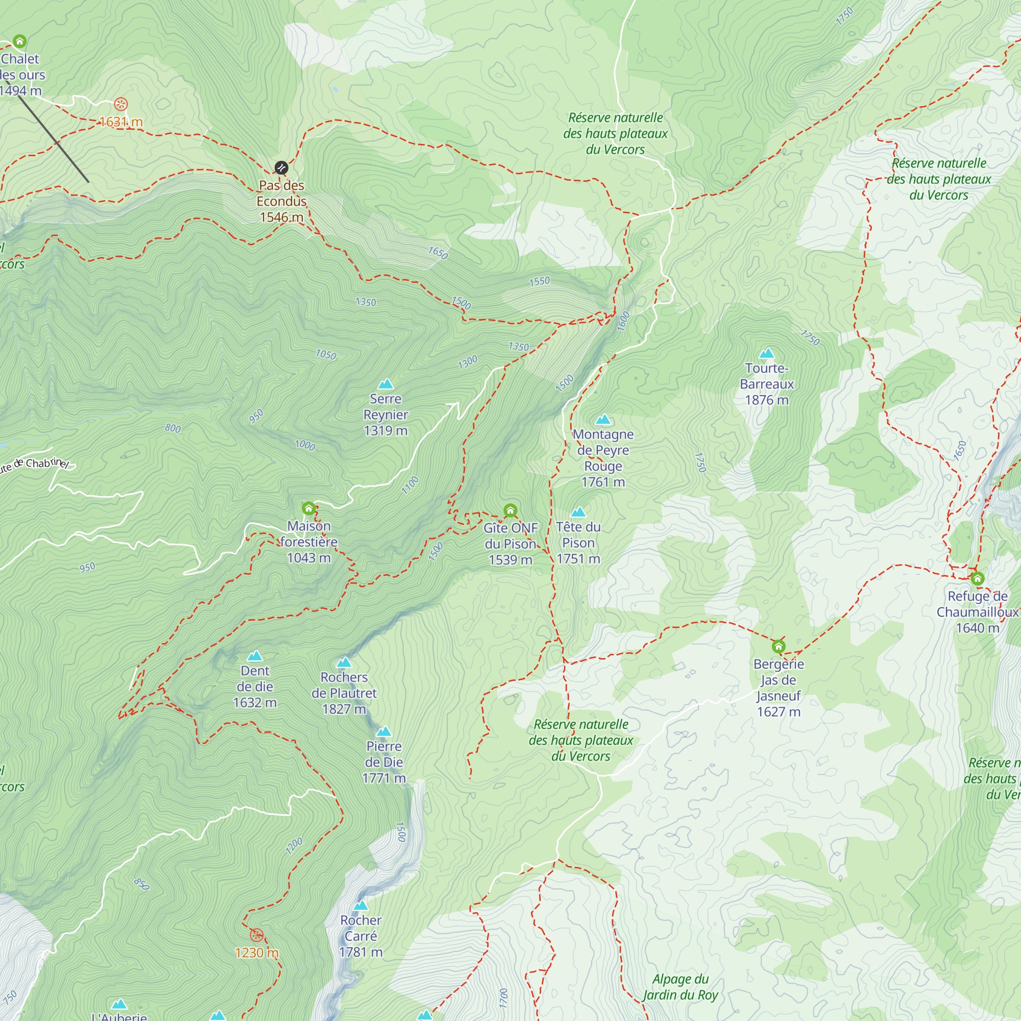 Gîte ONF du Pison map