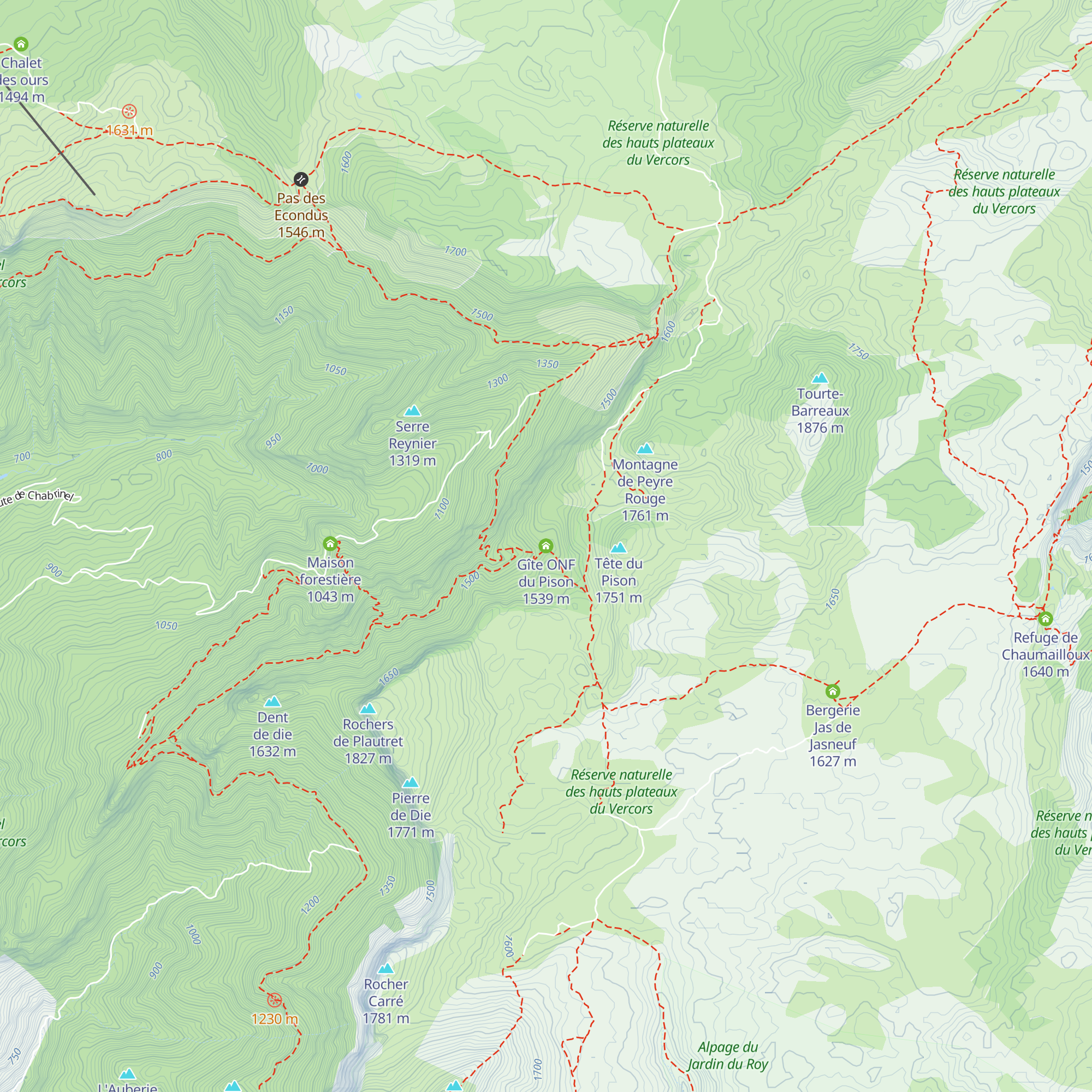 Gîte ONF du Pison map