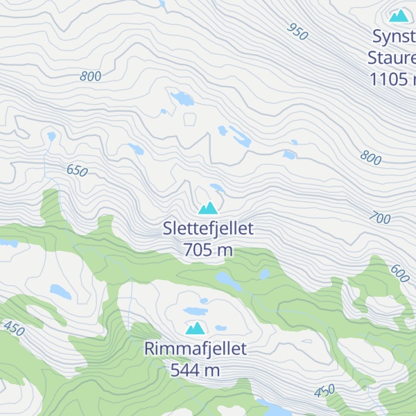 Map of Slettefjellet