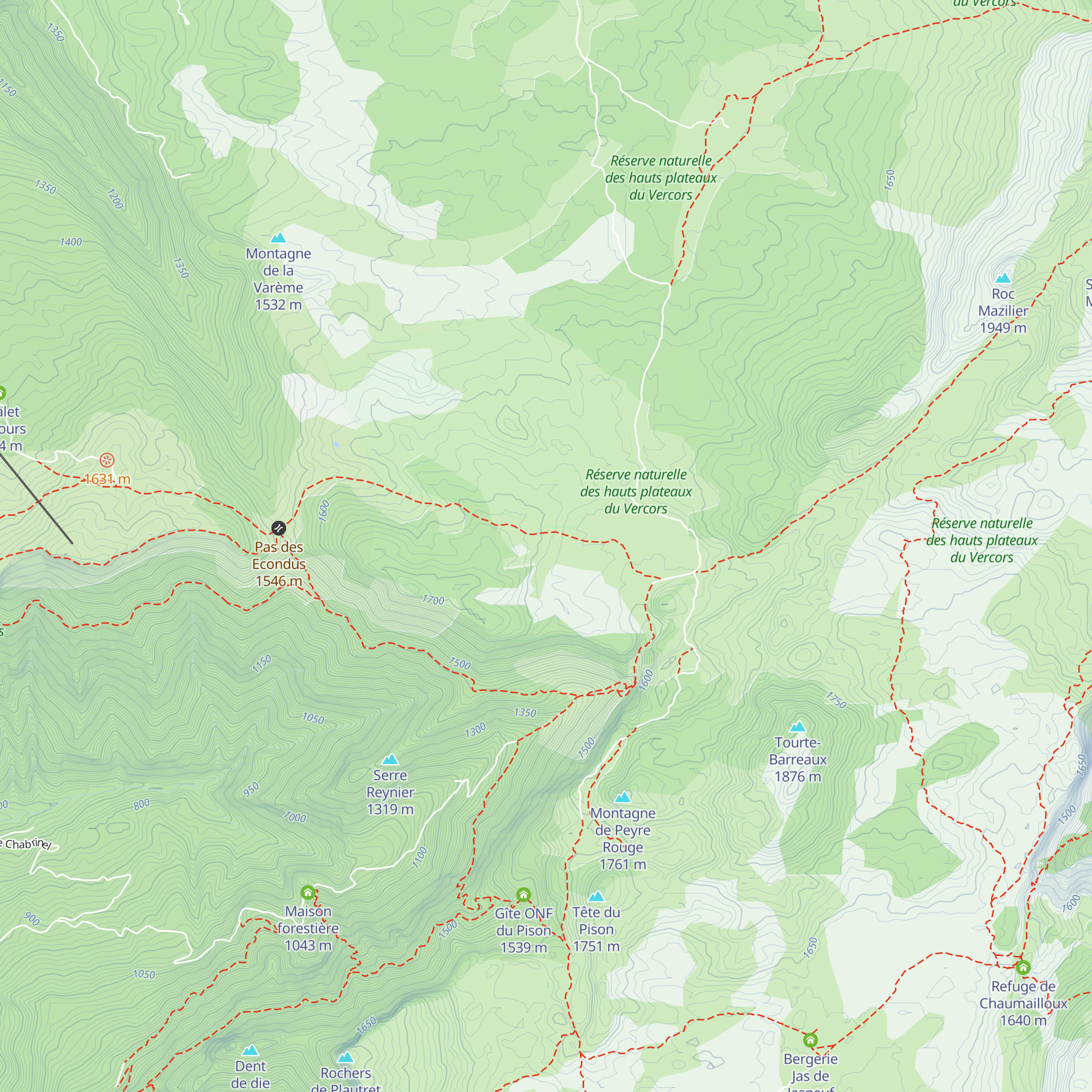Cabane de la tête du faisan map