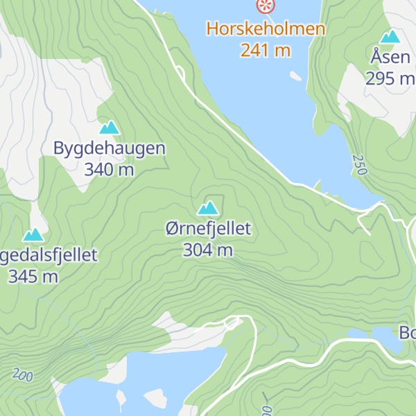 Map of Ørnefjellet